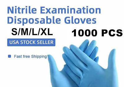 1000 Nitrile Disposable Medical Exam Gloves 4 Mil. Vinyl Latex Powder Free $33.00
