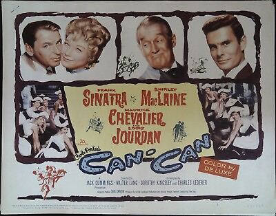 #ad Can Can Lobby Title Card 1959 Frank Sinatra Shirley MacLaine Maurice Chevalier $16.99