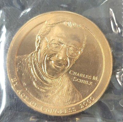 #ad 1.5 Inch Charles Schulz U.S. Mint Bronze Medal $6.99