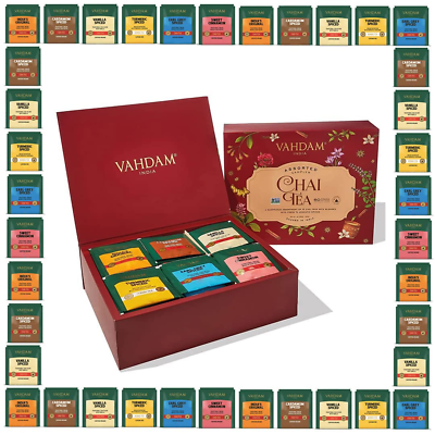 #ad Chai Tea Gift Sets 60 Count 6 Flavors 10 Servings Each Assorted Tea $38.99