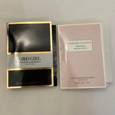 New Carolina Herrera Good Girl amp; Ralph Lauren Tender Romance Perfume Samples $29.00