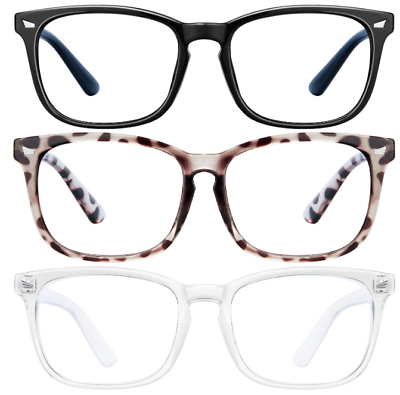 #ad SoHattp Blue Light Blocking Glasses 3Pack TR90 Frame for Men amp; Women $11.49