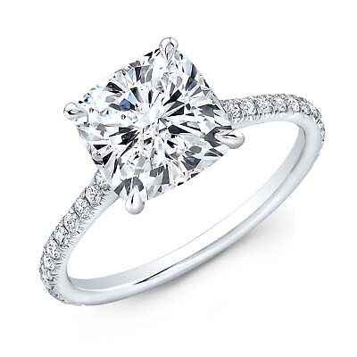 #ad King of Jewelry Bonjour Classic U Pave Diamond Engagement Ring 14K Prong 6 $2639.25