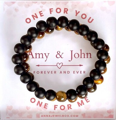 #ad Long Distance Cute Gift Couples Matching Bracelets His Hers Love Relationship UK GBP 3.95