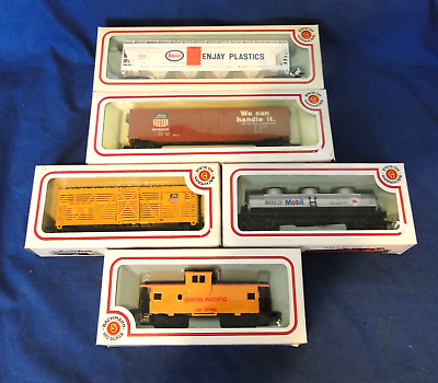 #ad Bachmann Set of 5 HO Freight Cars in Original Boxes $35.00