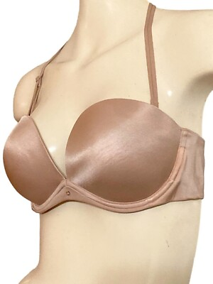 #ad Victoria#x27;s Secret Very Sexy Strapless Bra Multi way Underwire Push Up 34C Beige $15.99