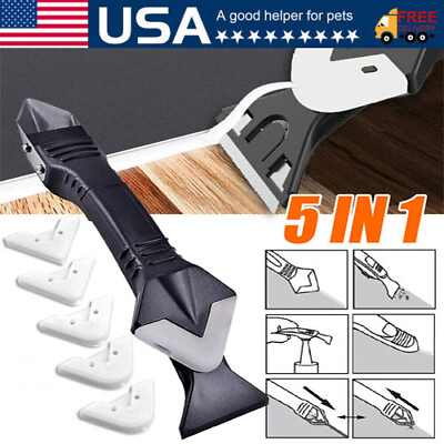 #ad 5 in 1 Silicone Sealant Remover Tool Kit Set Scraper Caulking Mould Removal US $5.68