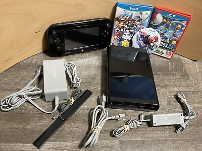 #ad Nintendo Wii U 32gb Console w Super Smash Bros. U Mario Kart 8 bundle system $209.99