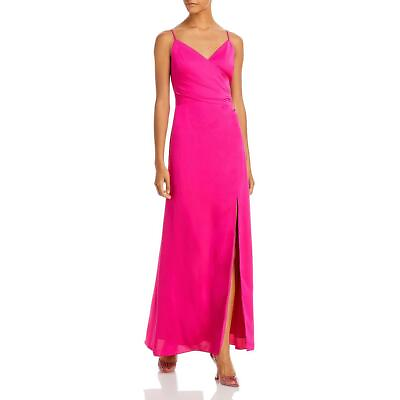 #ad Aqua Womens Tie Back Split Hem Long Maxi Dress Gown BHFO 3629 $35.99