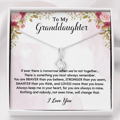 #ad To My Granddaughter Necklace Christmas Daughter Gift Birthday Christmas Gift $28.99