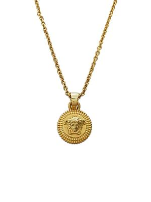 #ad versace necklace gold Medusa chain Pendants w Box MEN#x27;S Ladies Accessories Auth $297.45