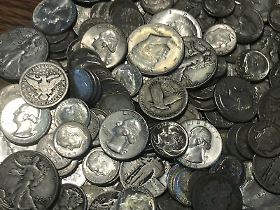 #ad SILVER SALE LOT PRE 1965 MIXED 90% US OLD COINS SURVIVAL MONEY COINS $21.56