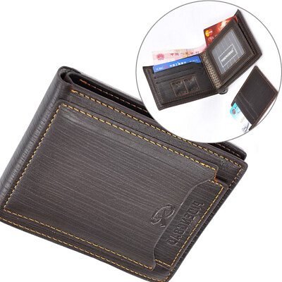 #ad Casual Multi Card Slot Men#x27;s Short Leather Wallet Credit ID Card Bifold Wallet $10.99
