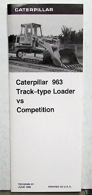 #ad 1989 Caterpillar 963 Track Type Loader VS Competition Construction Brochure $17.86