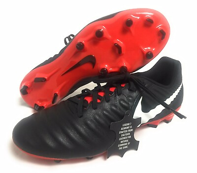 #ad Nike Soccer Cleats Men#x27;s 8 Legend Academy VII 7 FG Tiempo Black Red AO2596 006 $69.97