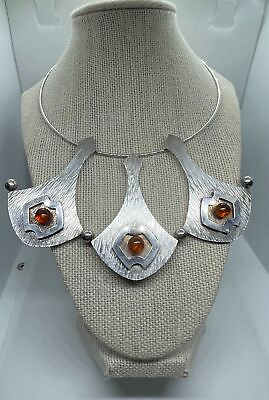 #ad Sterling Ib Andersen Modernist Collar Choker Necklace Danish $225.00