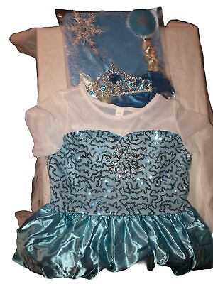 #ad Disney Frozen Elsa Costume with All Accessories New Size Medium Girls $30.00