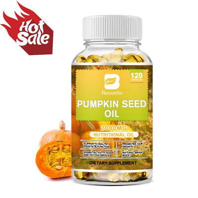 #ad Pumpkin Seed Oil Capsule 2000Mg Support Healthy ProstateRelieve Eye Pressure $13.88