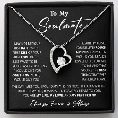To My Soulmate Necklace Christmas Valentine Gift For Her Gift For Soulmate $28.99