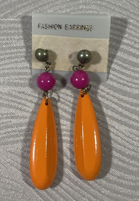 #ad Orange amp; Pink Dangle Fashion Earrings $4.99