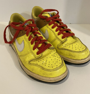 #ad Vintage 2007 Nike Dunk Low GS Shoes 310569 711 Zest Yellow Rare SB 5Y $19.99