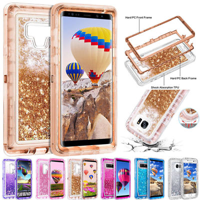 #ad For Samsung Galaxy Note 9 Armor Shockproof Glitter Liquid Bling Case Cover NEW $16.55