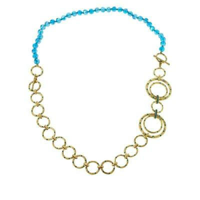 #ad HSN Heidi Daus quot;New Wavequot; Gold tone Bead and Chain Convertible 39 1 4quot; Necklace $99.99