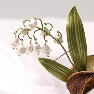 #ad Lily Of The Valley Flower Corsage Brooch Pin Woman Accessories Brooches Jewelry $6.39