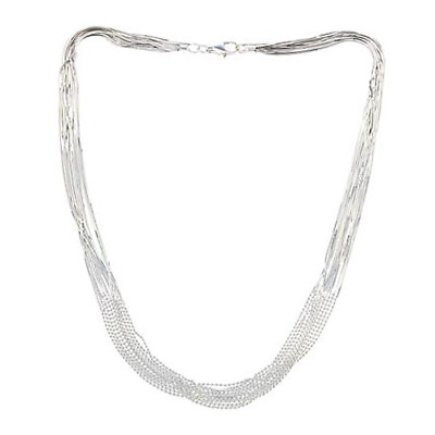#ad #ad HSN Sevilla Silver quot;Liquidquot; Snake and Bead Chain Necklace $89.99