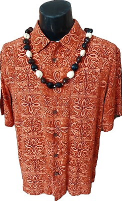 #ad It#x27;s 5 O#x27;clock Somewhere Hawaiian Aloha Shirt Pumpkin Mens Large $24.99