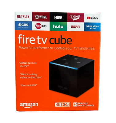 #ad NEW Amazon Fire TV Cube 4K UHD 16GB 2nd Gen Streaming Media Player Voice Remote $84.99