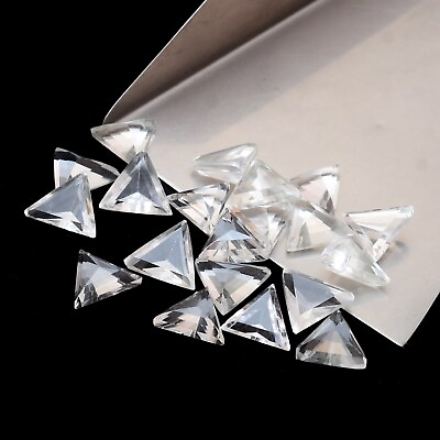 #ad Natural Crystal Quartz Trillion Rose Cut 6mm To 20mm Wholesale Loose Gemstone $235.47