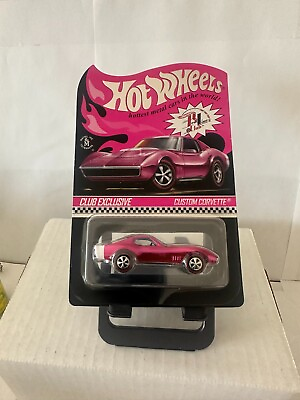 #ad Hot Wheels Red Line Club Custom Corvette Club Exclusive Pink V17 $89.99