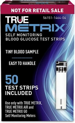 #ad True Metrix Blood Glucose Test Strips 50 CT 1 BOX EXP 07 2025. FREE SHIP $11.35