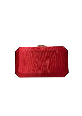 #ad Gregory Ladner Red Satin Rectangle Clutch with Detachable strap AU $38.00