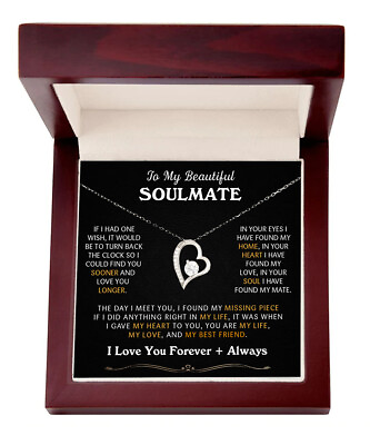 #ad To My Beautiful Soulmate Necklace Gift Soulmate Gift Anniversary Gift $22.31