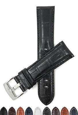 #ad Bandini Leather Watch Band Alligator Style Strap 18mm 30mm Extra Long Too $25.46