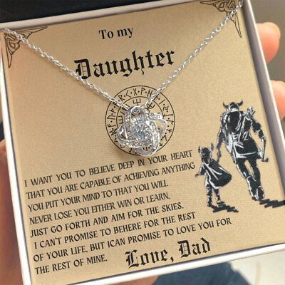 #ad Daughter Christmas Necklace To My Daughter Viking B Day Gift Necklace for her $45.99