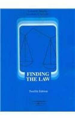 #ad Finding the Law 12th Edition American Casebooks Paperback ACCEPTABLE $5.15