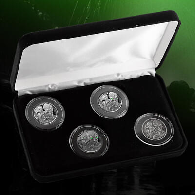#ad 2023 Ghana Alien Invasion 4 x 1 2 oz Silver Coin Set $112.71