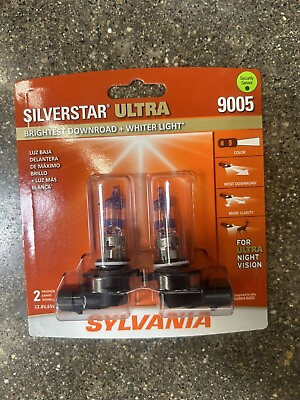 #ad Sylvania Silverstar Ultra 2 Halogen Lamps 9005 12V 65W Ultra Night Vision NEW $29.00