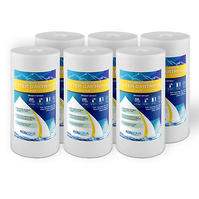 #ad 6 PACK of Big Blue 10”x4.5” 1 Micron Sediment Water Filters $49.99