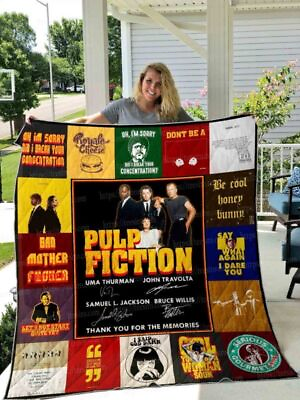 #ad Pulp Fiction Blanket Pulp Fiction Movies Fleece Sherpa Gifts Soft and Cozy $79.95