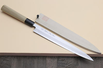 #ad Yoshihiro Kasumi White Steel Yanagi Sushi Sashimi Japanese Knife Magnolia Handle $259.99