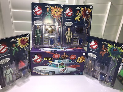 #ad The Real Ghostbusters Ecto 1 PETER RAY. EGON WINSTON ACTION FIGURES LOT NICE $79.95