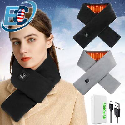 #ad Electric Heated Scarf USB Rechargeable Neck Heating Pad Winter Warmer Wrap Shawl $18.99