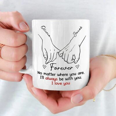 #ad Personalized Hand In Hand Couple Mug Valentine#x27;s Day Mug Gift For Husband Wife $16.99