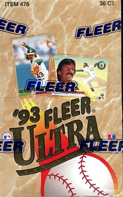#ad 2 BOX LOT 1993 FLEER ULTRA SERIES 1 SEALED BASEBALL 36 PACKS PER 14 CARD PACKS $57.58