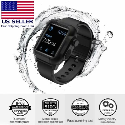 #ad Waterproof Rugged Apple Watch Protective Band amp; Case Series 4 5 6 40 42 amp; 44MM $19.99
