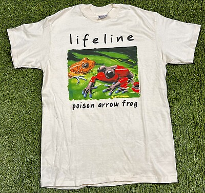 #ad NWOT#x27;S VTG 90#x27;s Lifeline Poison Arrow Frog Single Stitched T Shirt Men#x27;s M USA $26.09